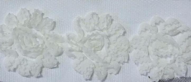 Flowerribbon Organza type 5/50mm (15 yard), White